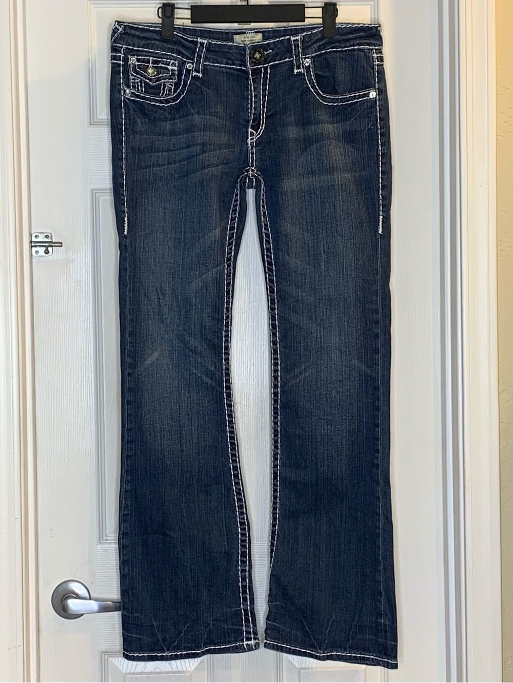 LA Idol Bootcut Bling Back Pocket Jeans Size 13